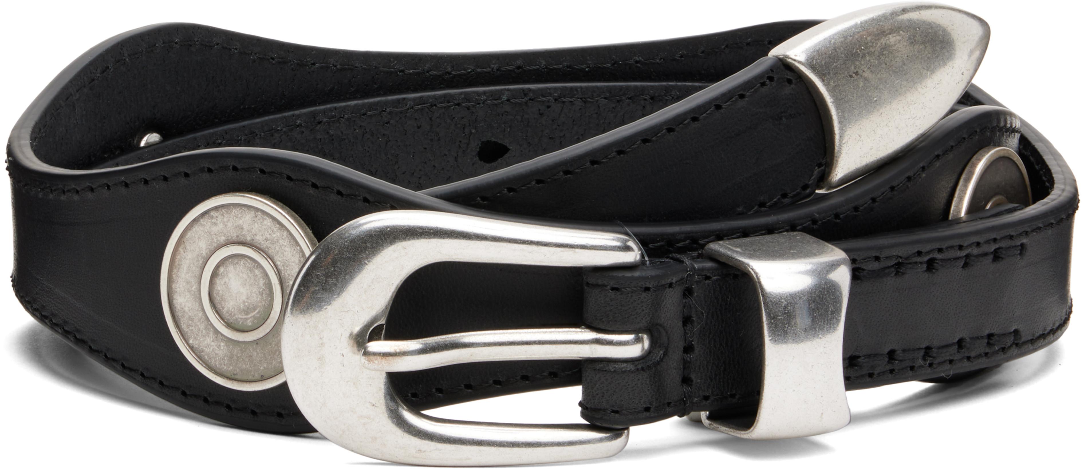 Black Wave Belt by OUR LEGACY