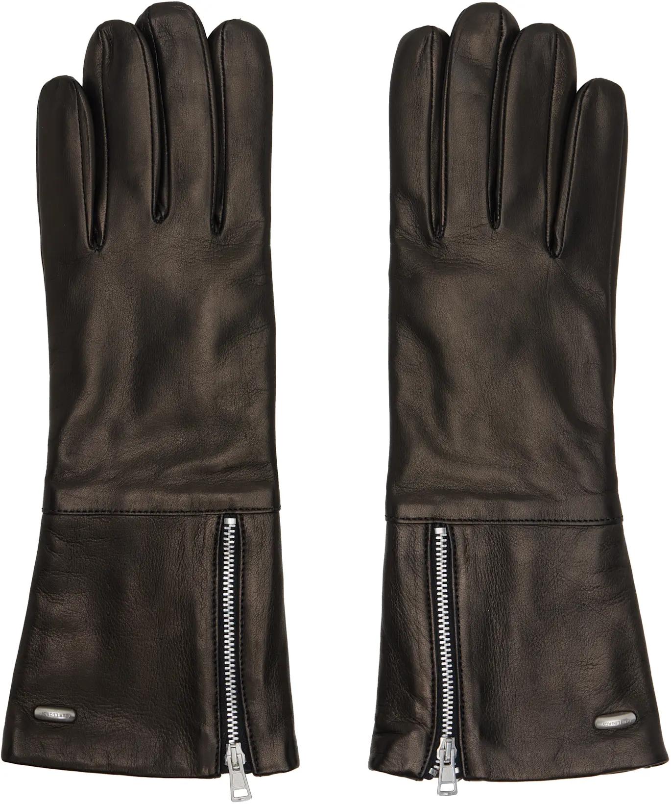 Black Zipped Gloves by OUR LEGACY