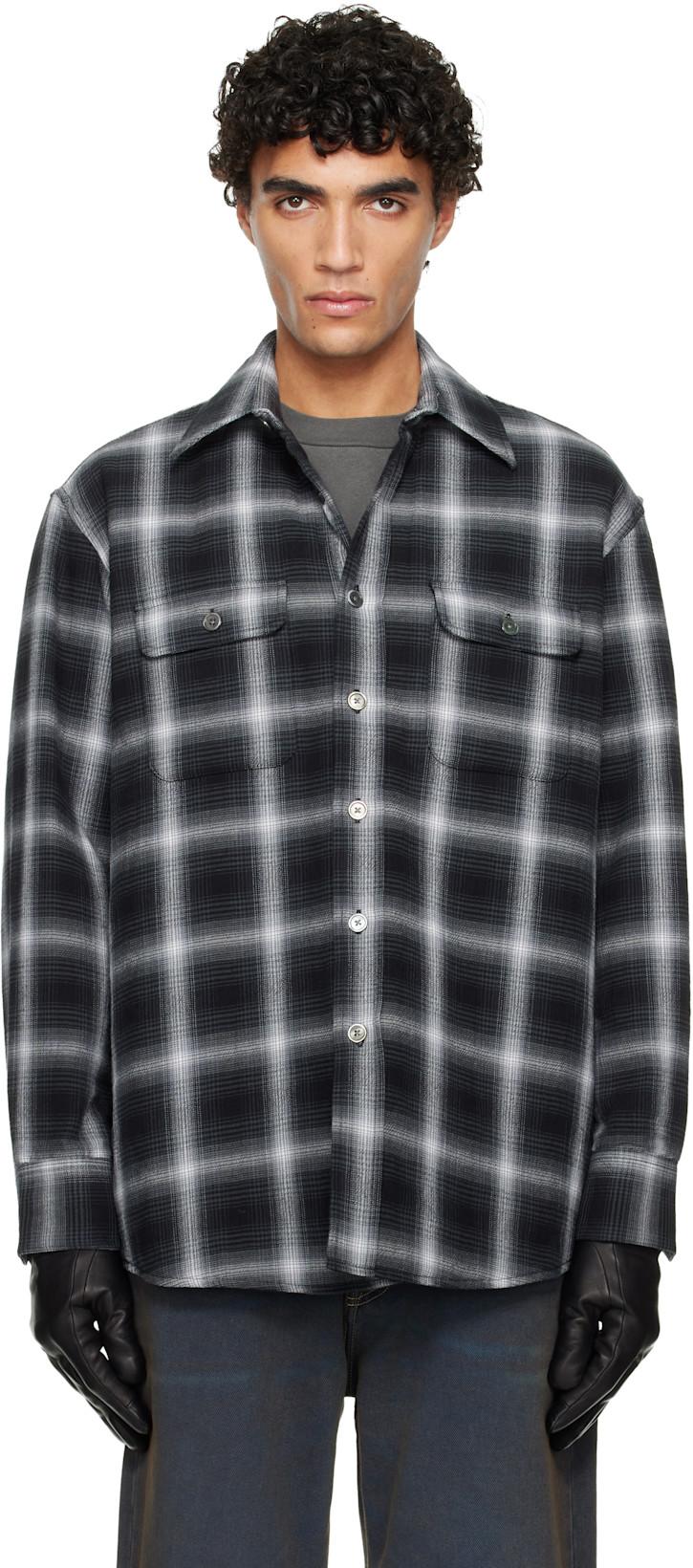 Black & White Padded Moss Shirt by OUR LEGACY