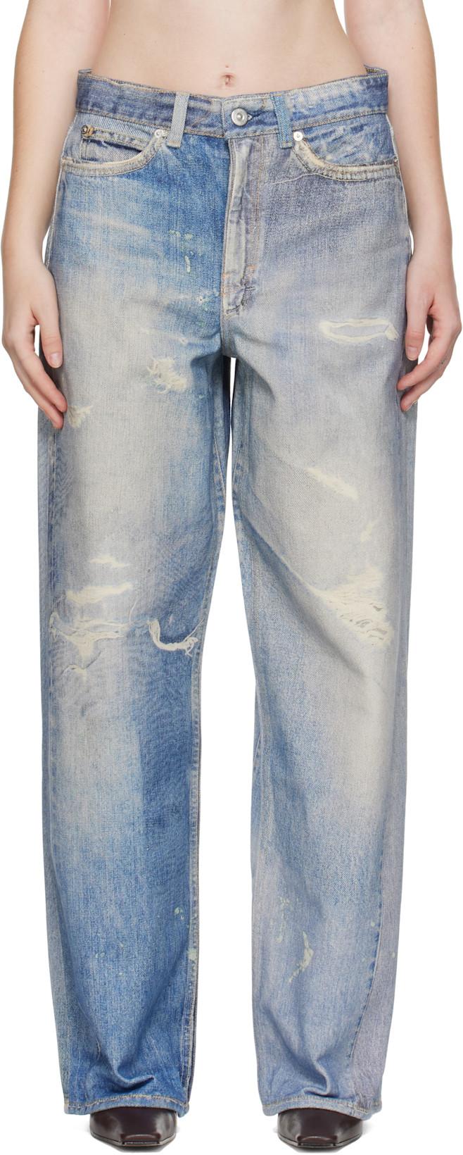 Blue Full Cut Jeans by OUR LEGACY
