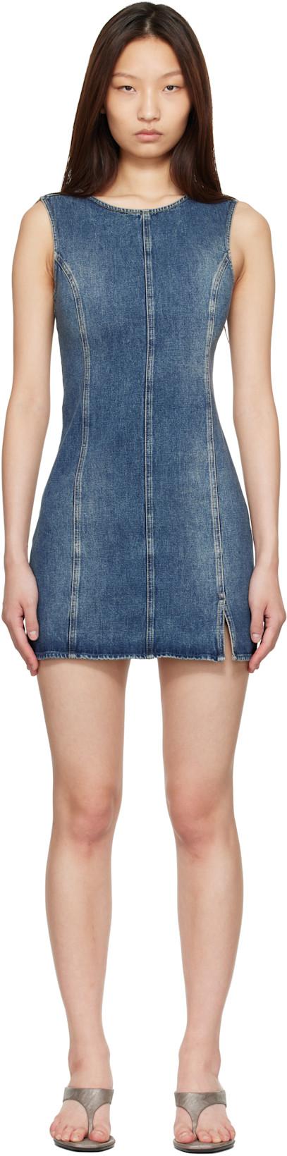 Blue Pliant Denim Minidress by OUR LEGACY