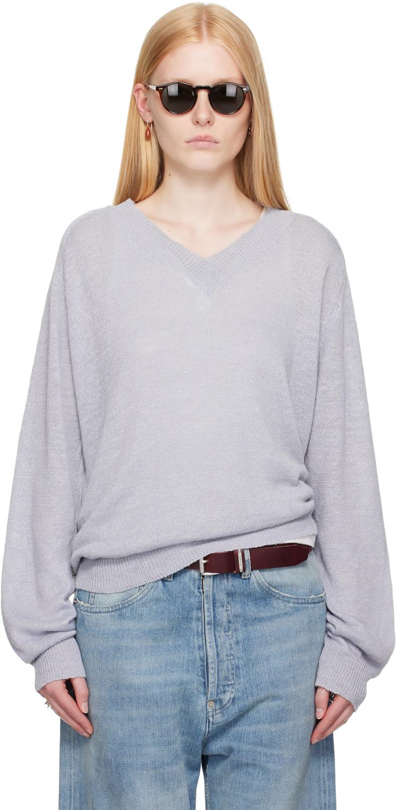 Blue Rue V-Neck Sweater by OUR LEGACY