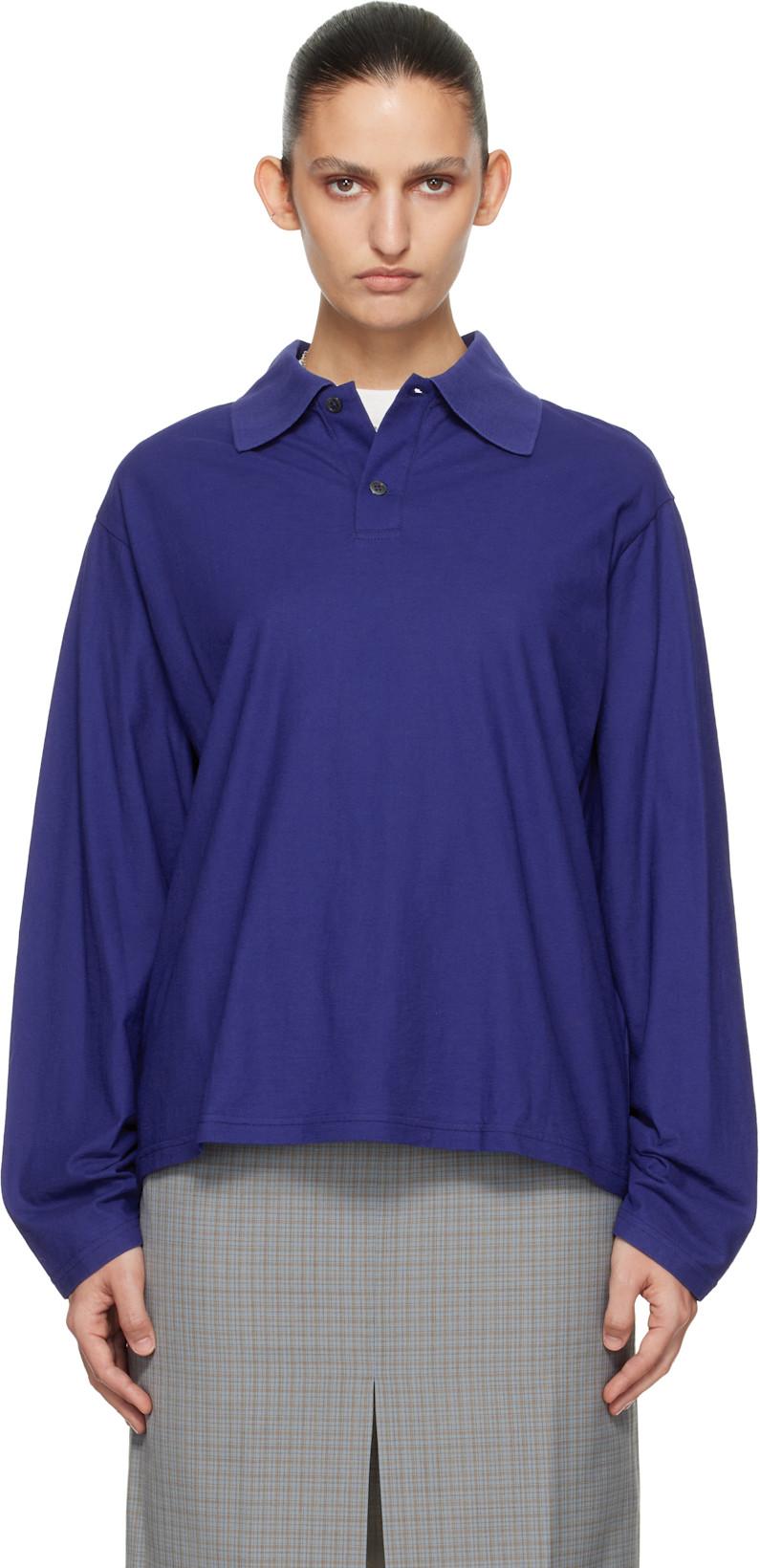 Blue Rugby Longsleeve Polo by OUR LEGACY