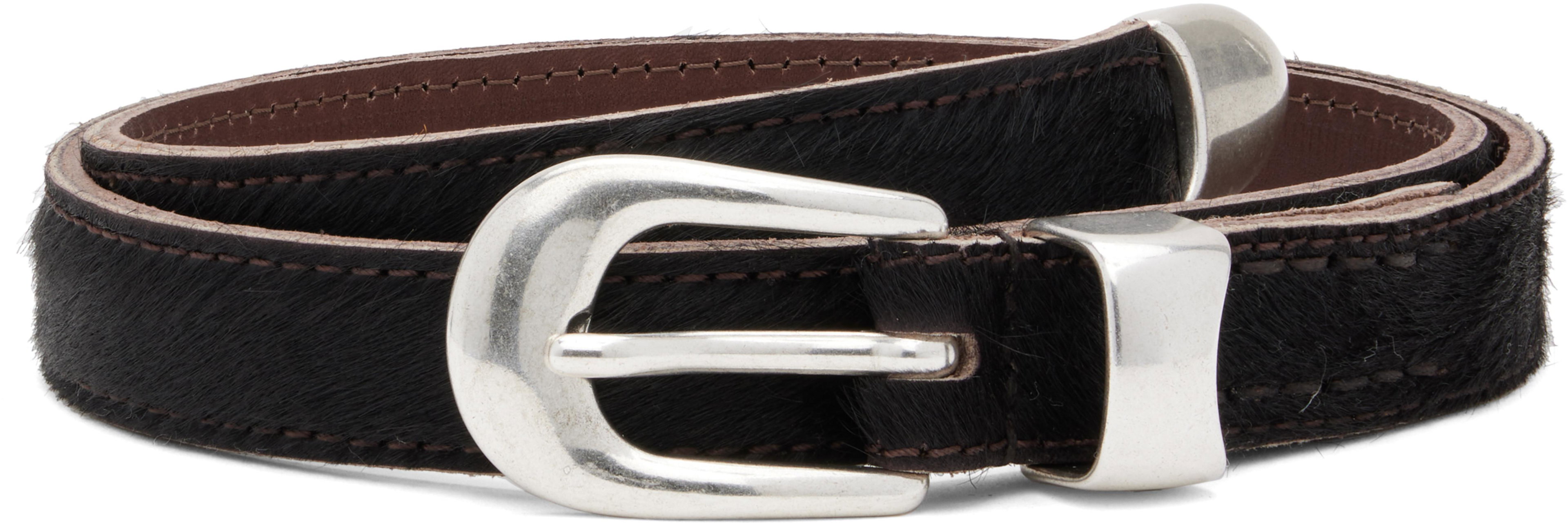 Brown 2 CM Belt by OUR LEGACY