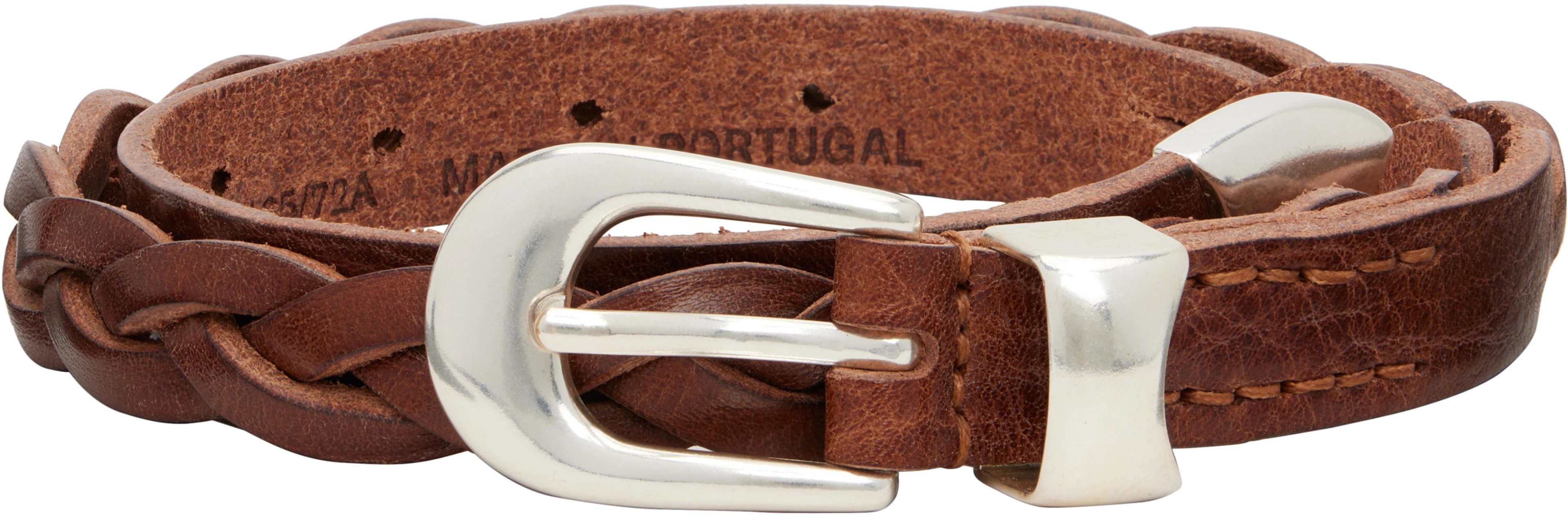 Brown 2cm Braided Belt by OUR LEGACY