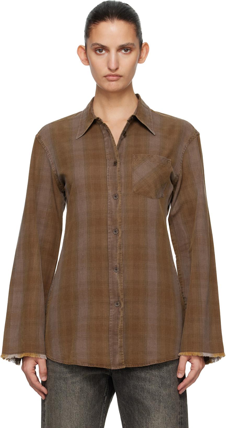 Brown Daisy Shirt by OUR LEGACY