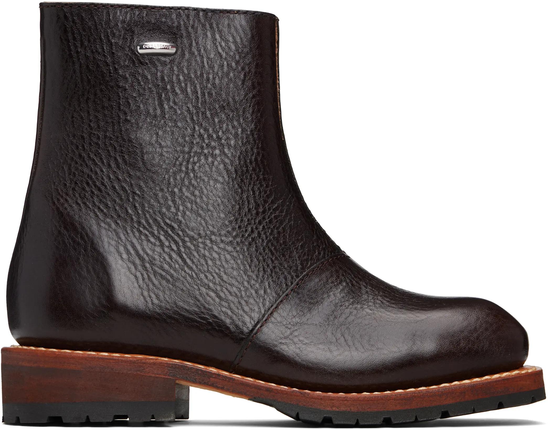 Brown Engine Boots by OUR LEGACY