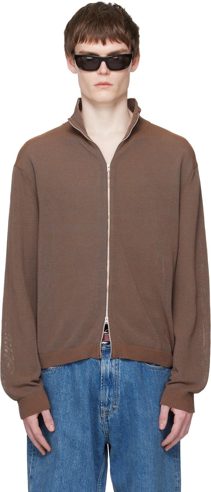 Brown Float Funnel Track Jacket by OUR LEGACY