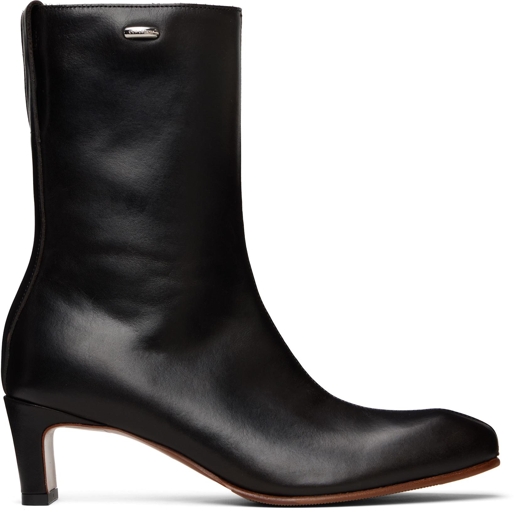 Brown Karasu Heel Boots by OUR LEGACY