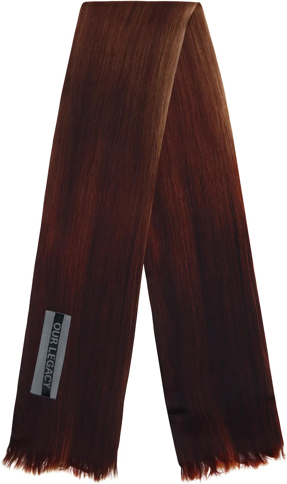 Brown Long Hair Scarf by OUR LEGACY