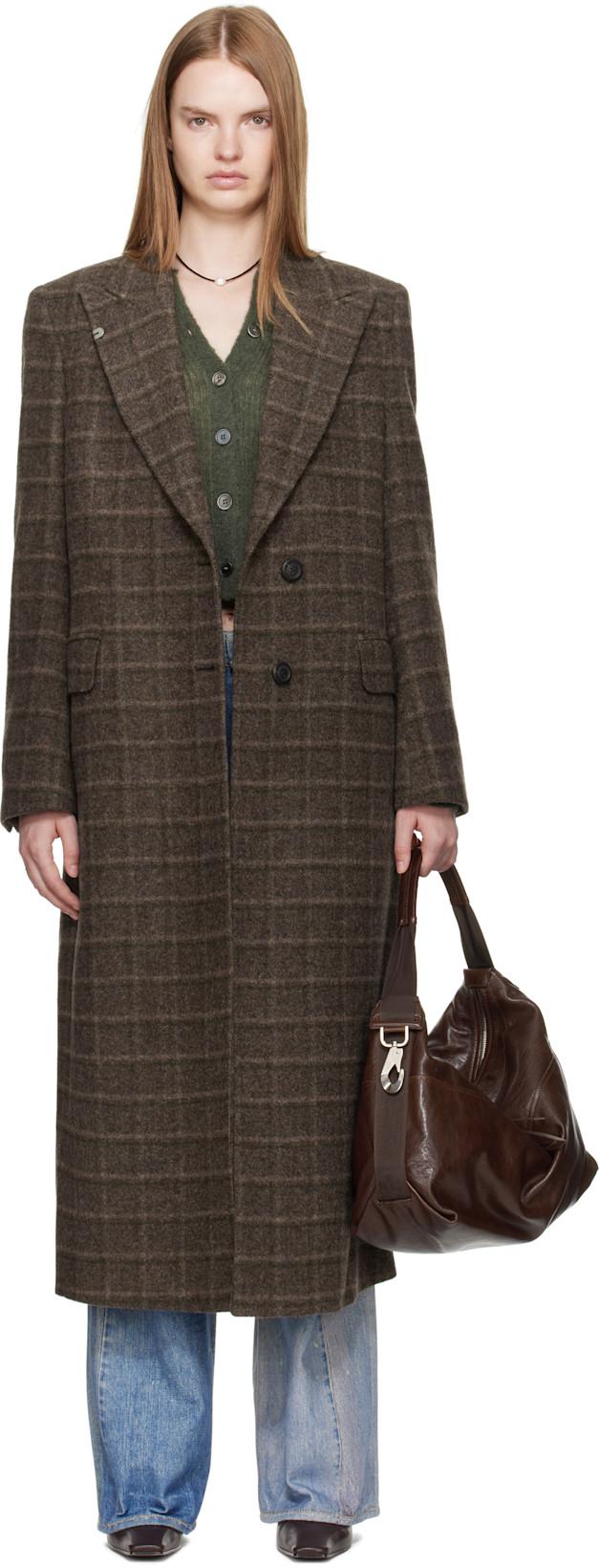 Brown Manta Coat by OUR LEGACY