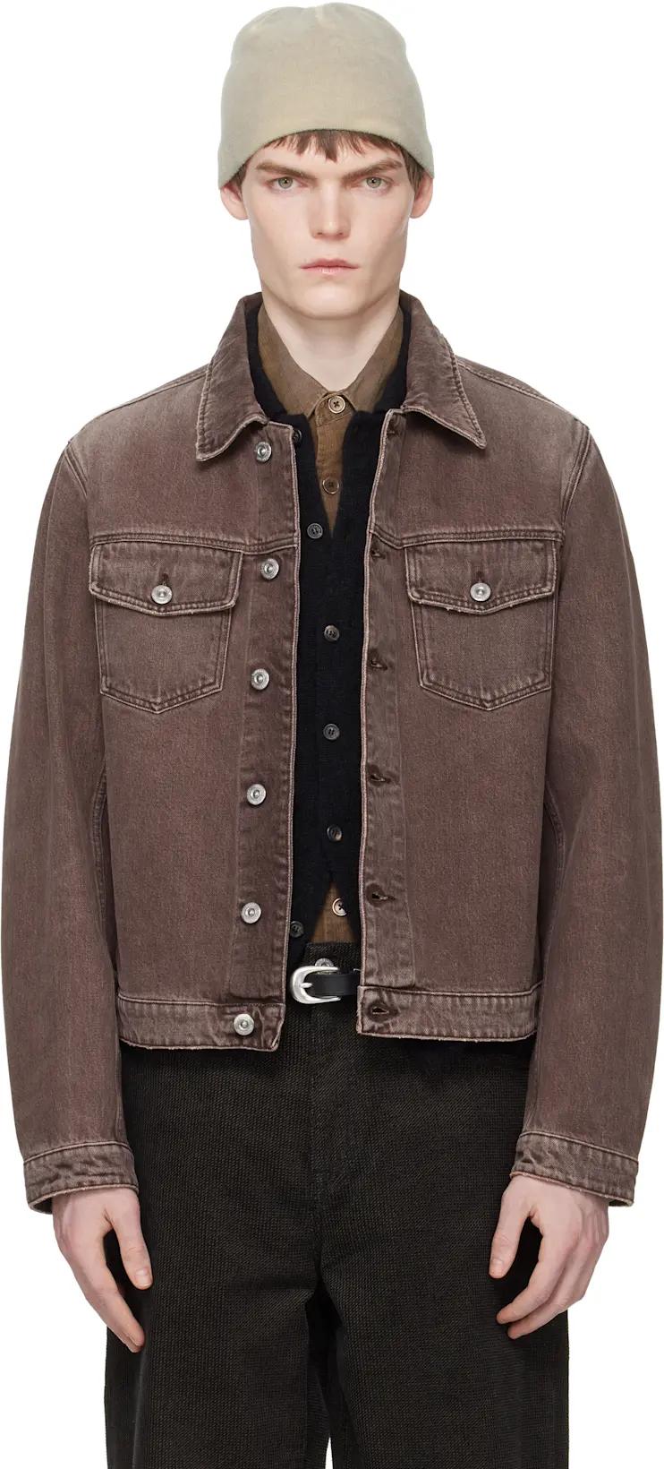 Brown Origin Denim Jacket by OUR LEGACY
