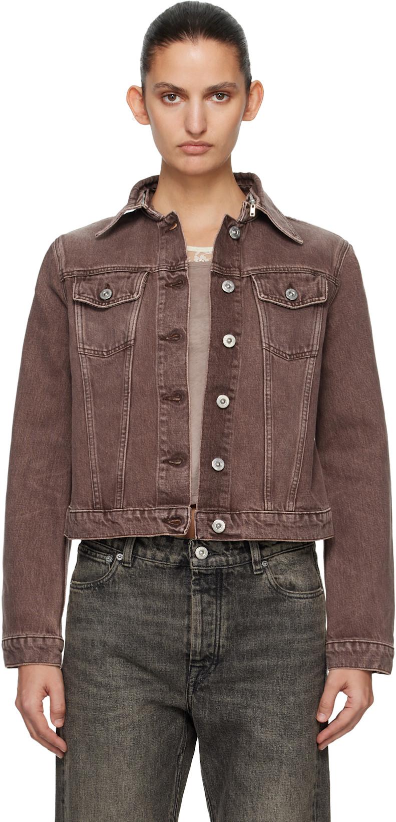 Brown Revive Denim Jacket by OUR LEGACY