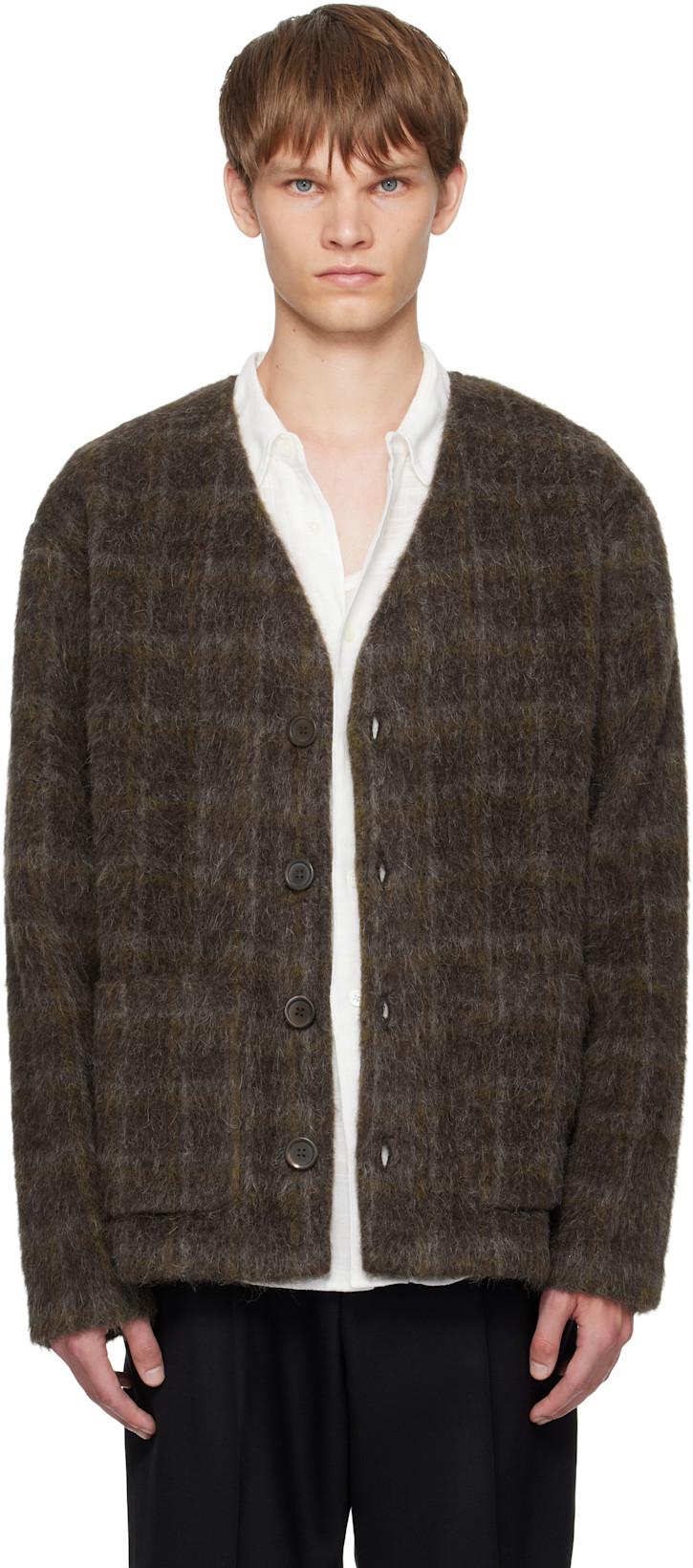 Brown Wool Cardigan by OUR LEGACY