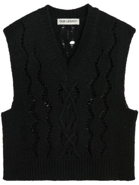 Cable Michigan tank top by OUR LEGACY