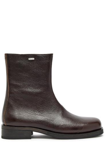 Camion grained leather ankle boots by OUR LEGACY