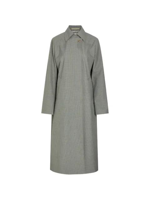 Capital check-pattern single-breasted trench coat by OUR LEGACY