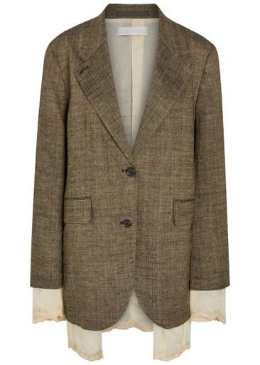 Drip layered linen and silk-blend blazer by OUR LEGACY