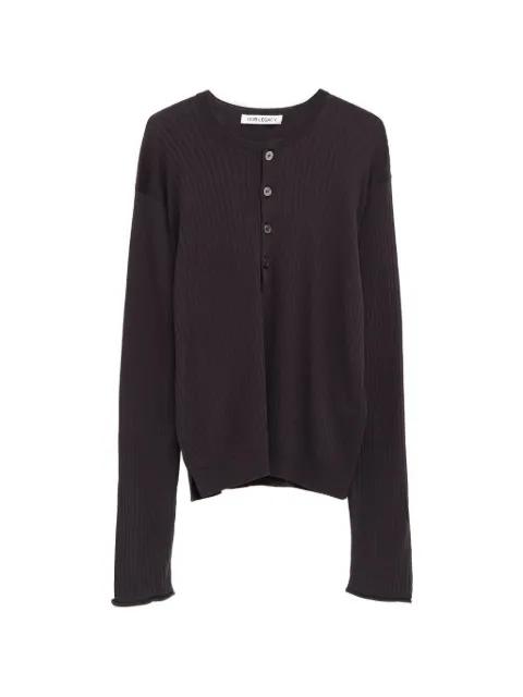 Fine Henley button-fastening T-shirt by OUR LEGACY