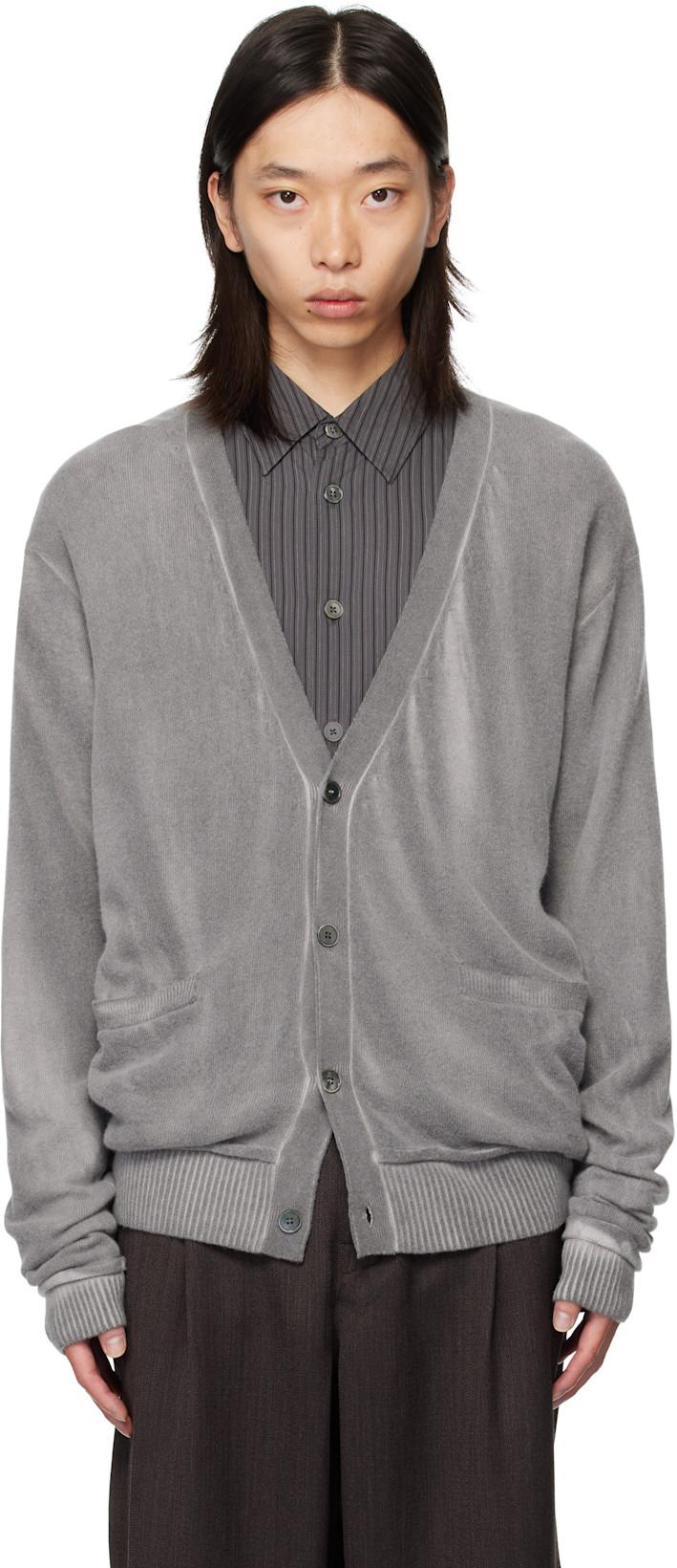 Gray Parallel Cardigan by OUR LEGACY