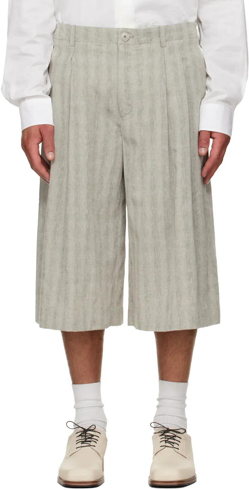 Gray Split Shorts by OUR LEGACY