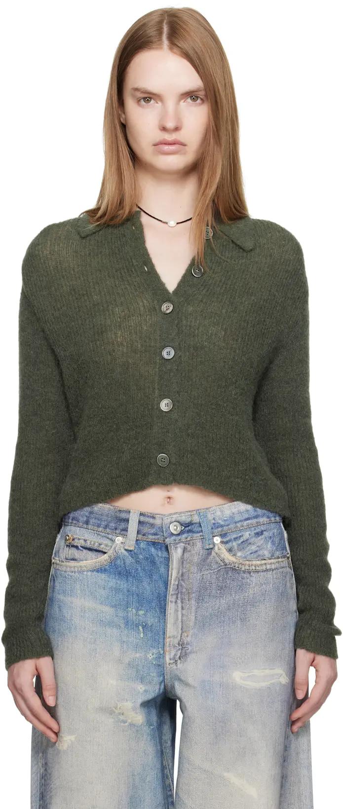 Green Mazzy Polo Cardigan by OUR LEGACY