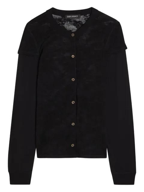 Heat flower-detail cardigan by OUR LEGACY