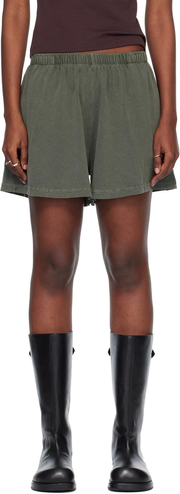 Khaki Gored Shorts by OUR LEGACY