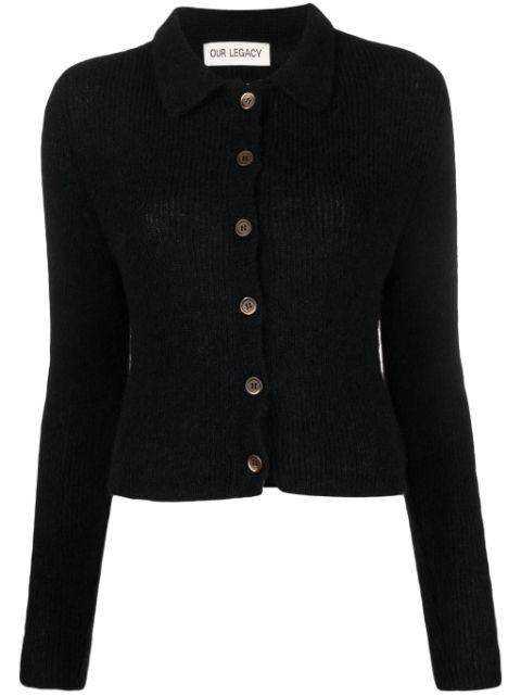 Mazzy ribbed-knit cardigan by OUR LEGACY