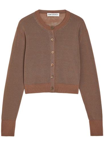 Micro cotton-blend cardigan by OUR LEGACY