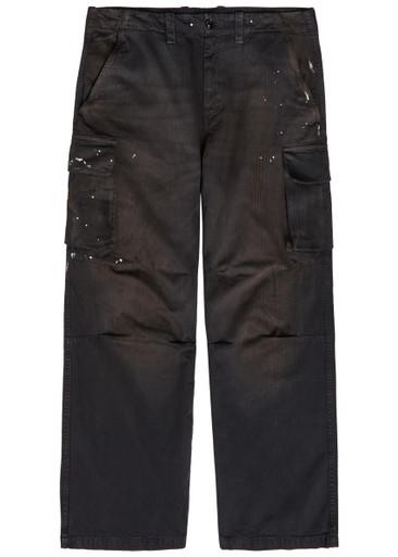 Mount paint-splatter cotton cargo trousers by OUR LEGACY