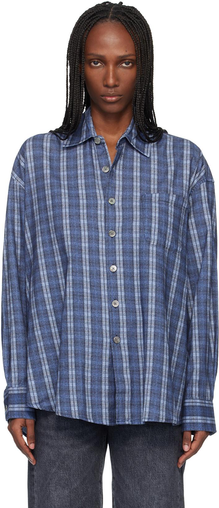 Navy Borrowed Shirt by OUR LEGACY