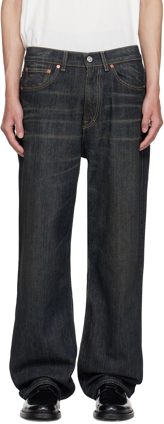 Navy Third Cut Jeans by OUR LEGACY