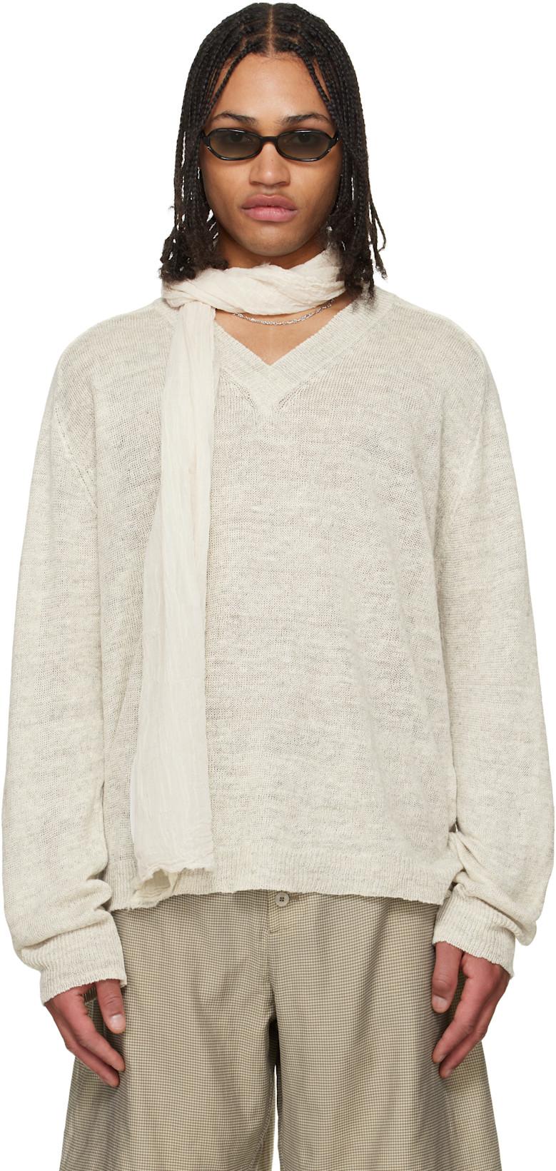 Off-White Rue V-Neck Sweater by OUR LEGACY