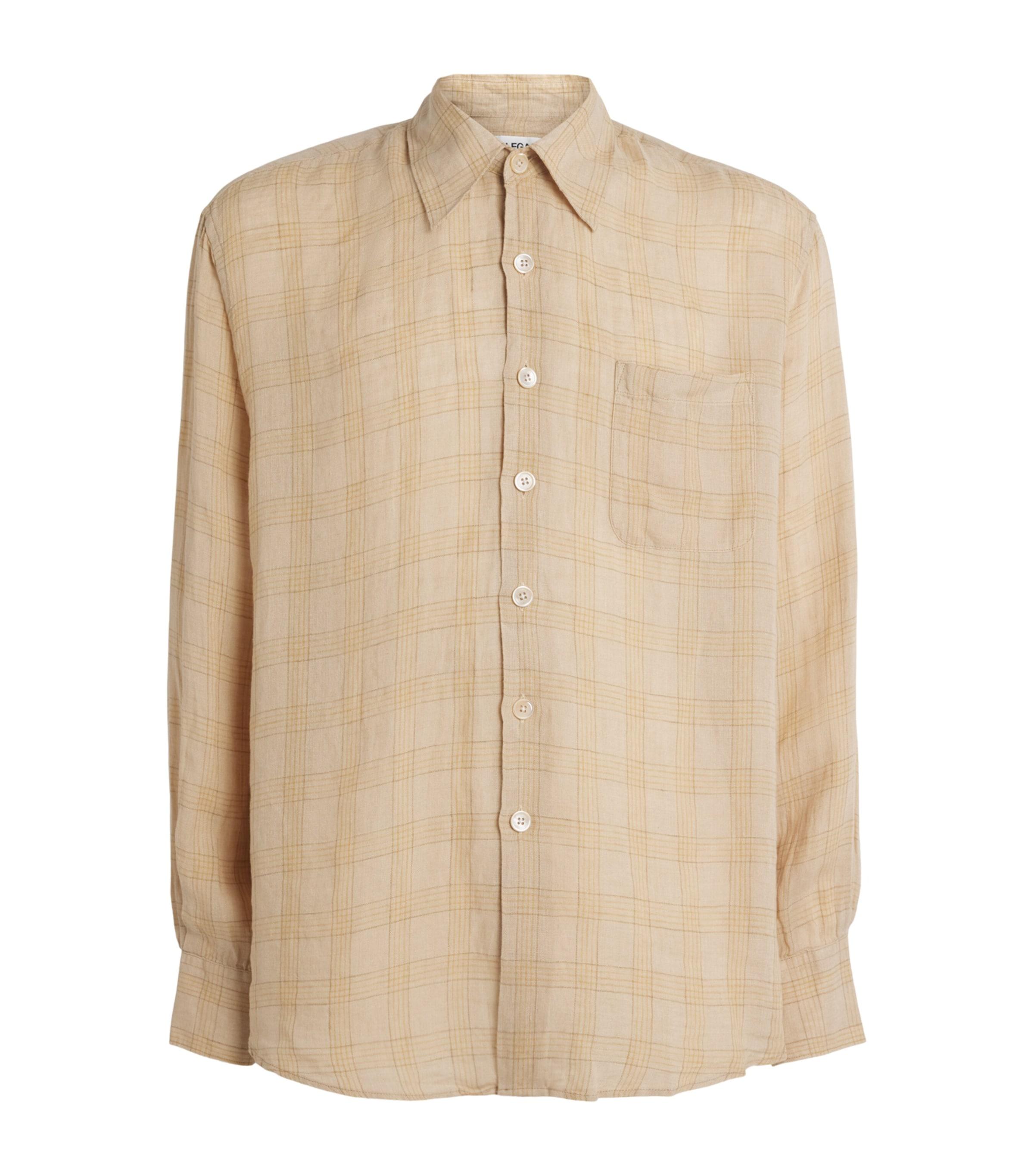 Our Legacy Cotton-Linen-Blend Check Above Shirt by OUR LEGACY