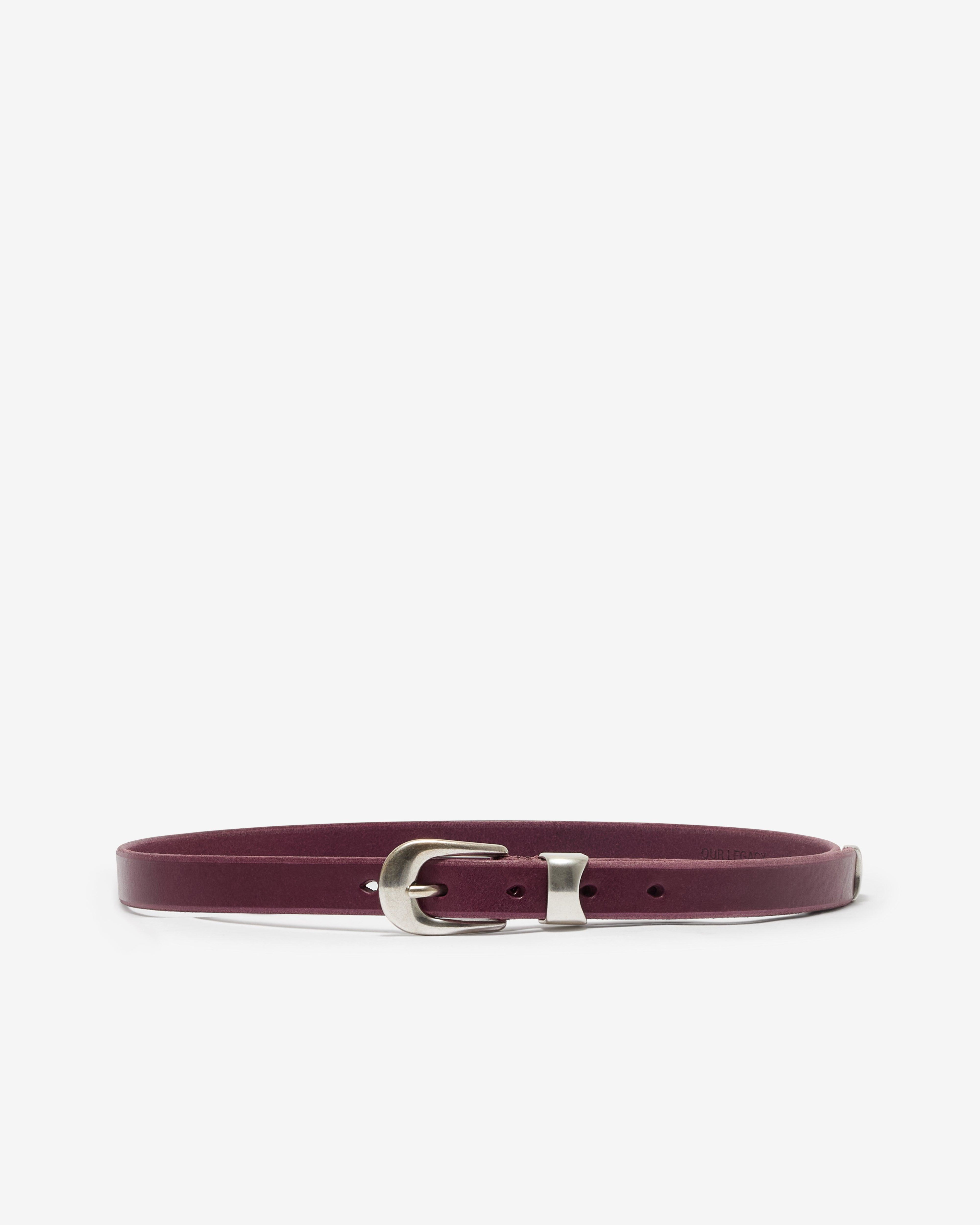 Our Legacy - Men's 2 Cm Belt - (Shadow Burgundy) by OUR LEGACY