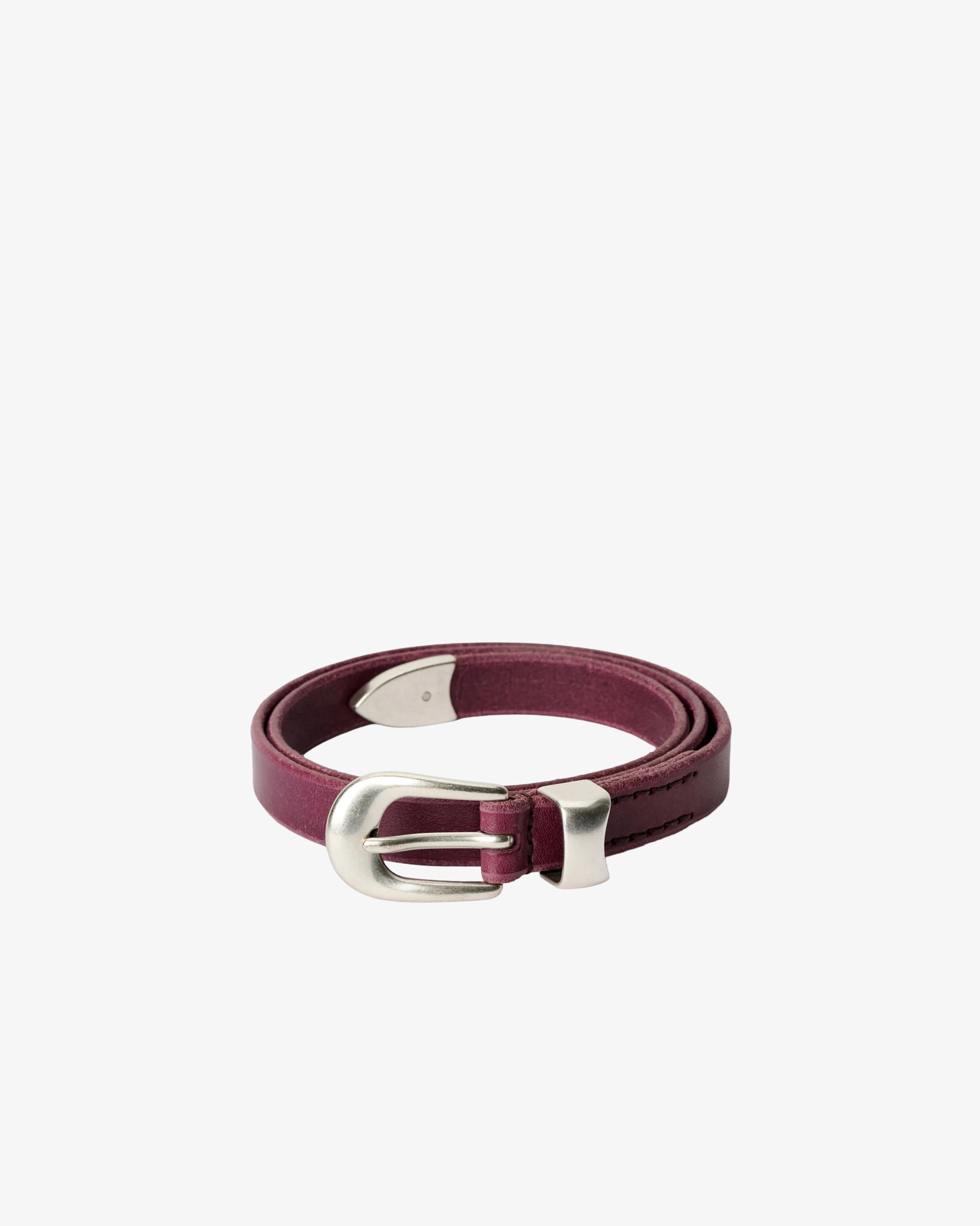 Our Legacy - Men's 2cm Belt - (Maroon) by OUR LEGACY