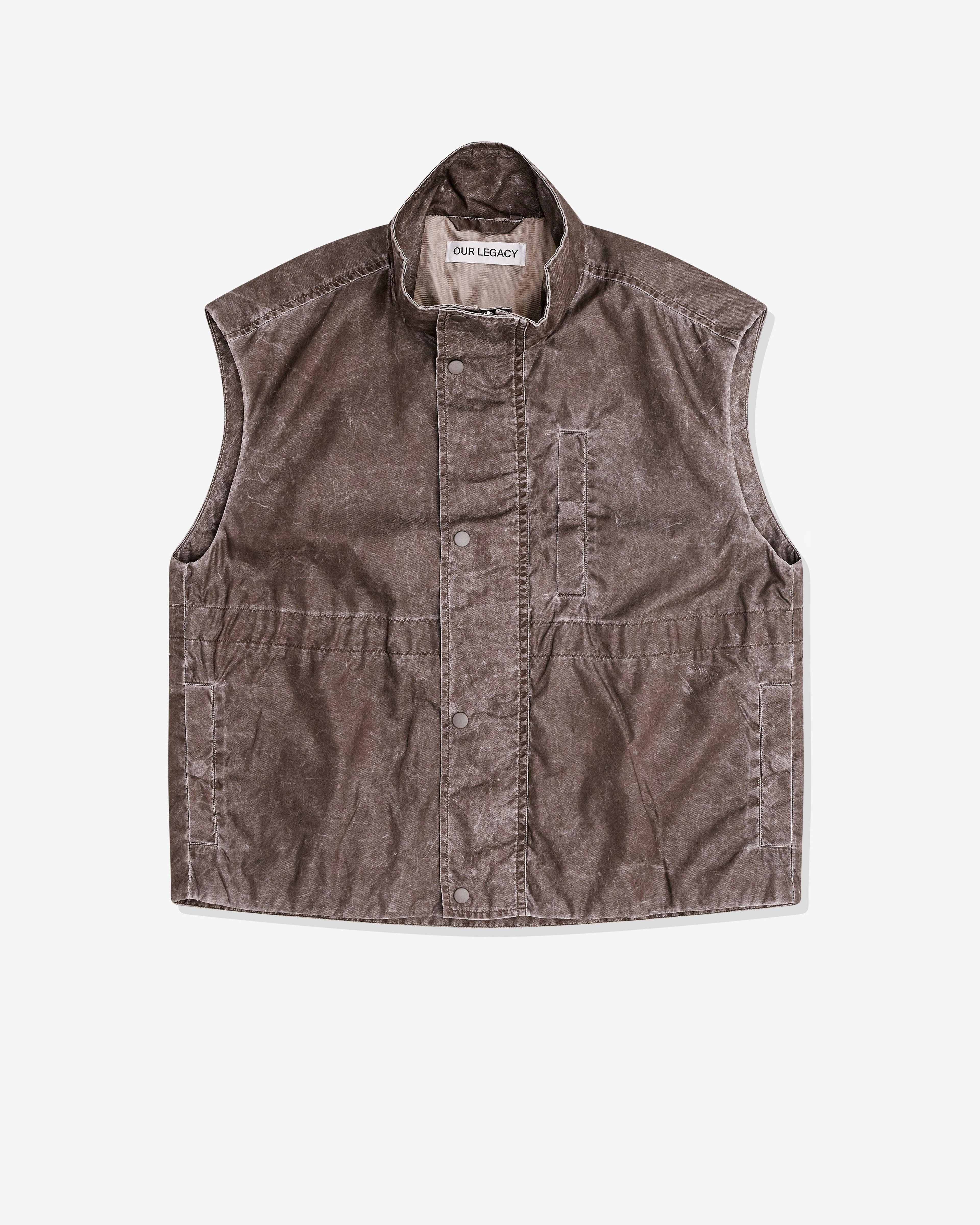 Our Legacy - Men’s Firm Vest - (Brown Wash Out Nylon) by OUR LEGACY