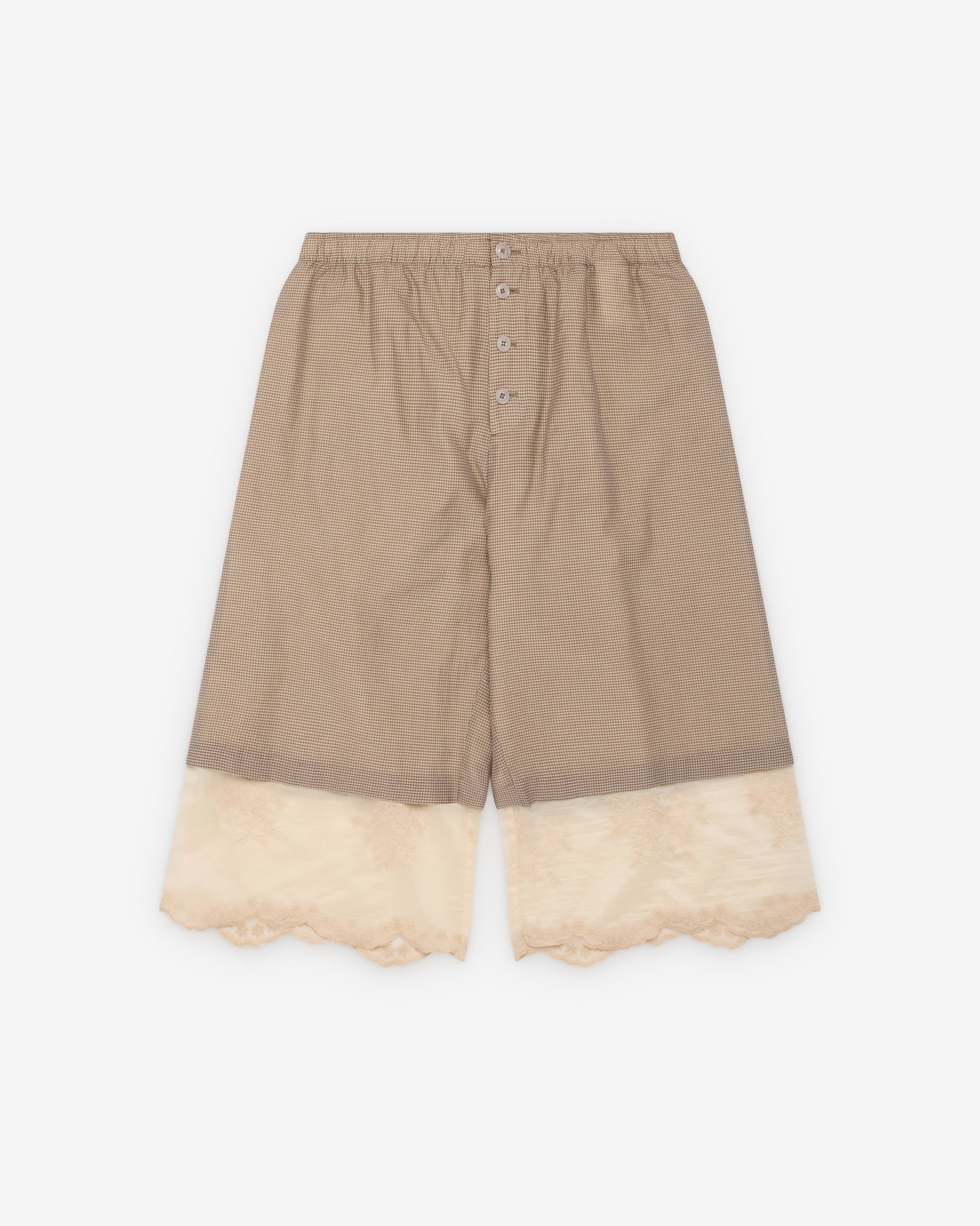 Our Legacy - Men's Frill Short - (Hazel Grid) by OUR LEGACY