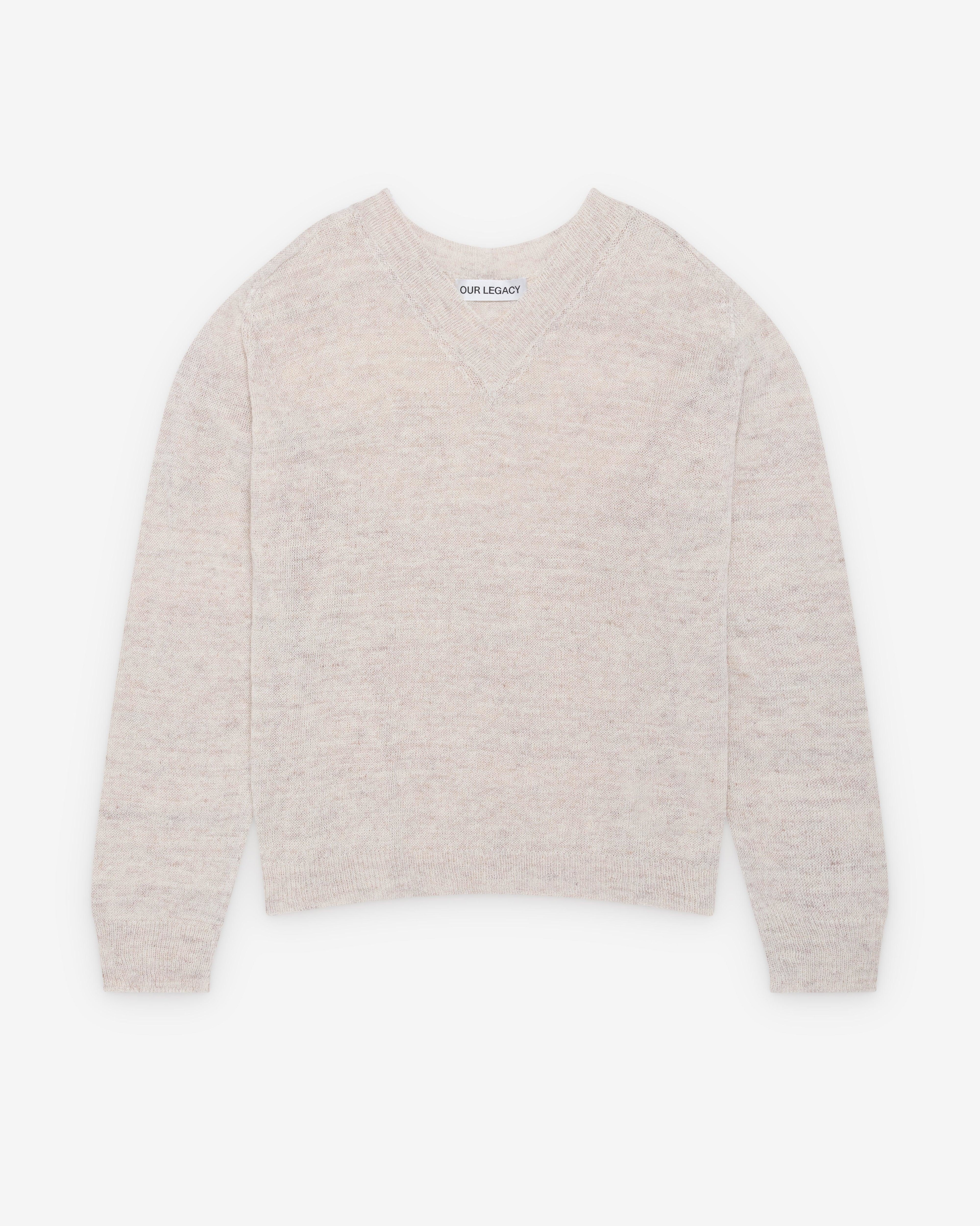 Our Legacy - Men's Rue V-Neck - (Soft Ecru) by OUR LEGACY