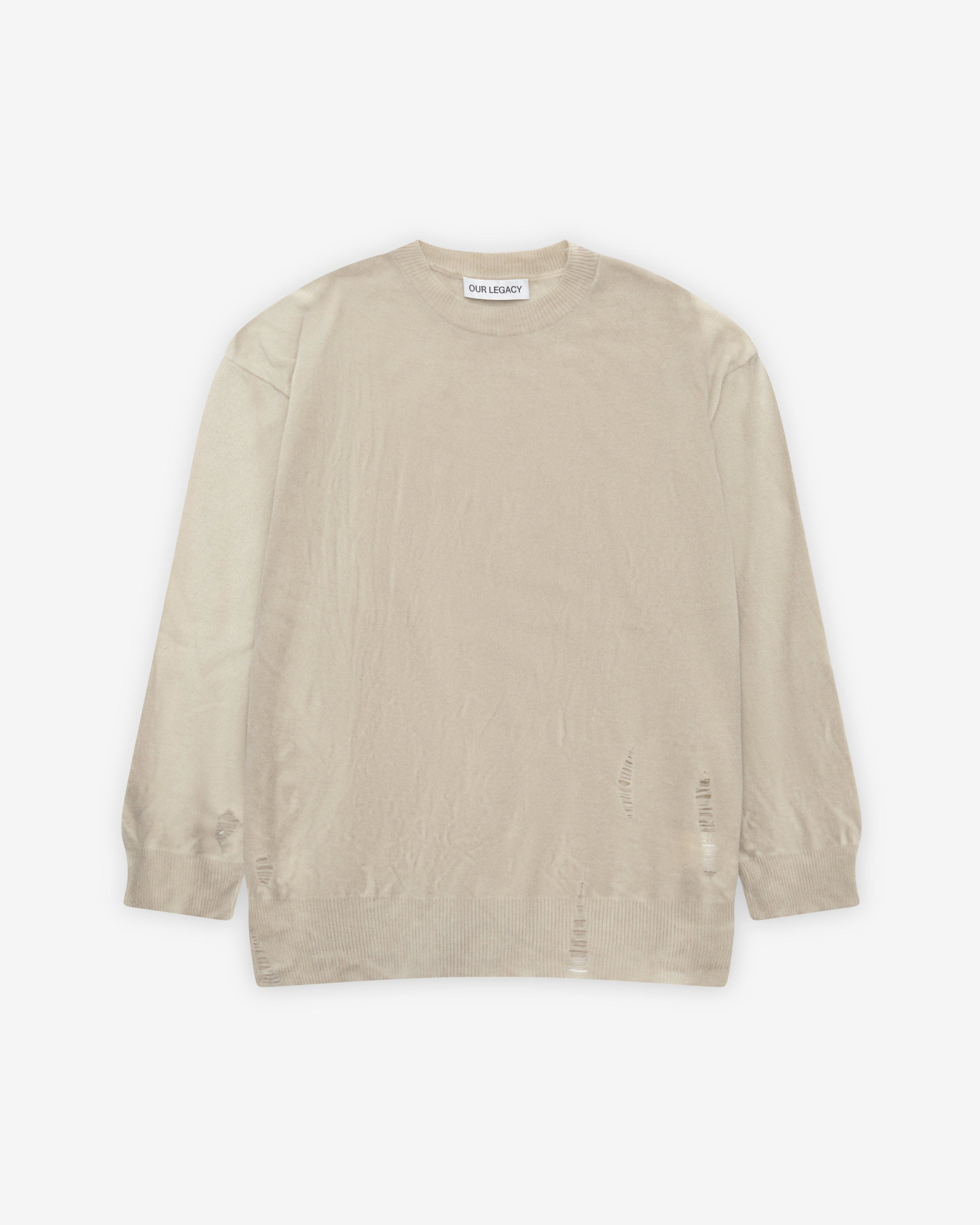 Our Legacy - Men's Slant Knit - (Moss Spray Dye Cherub Wool) by OUR LEGACY