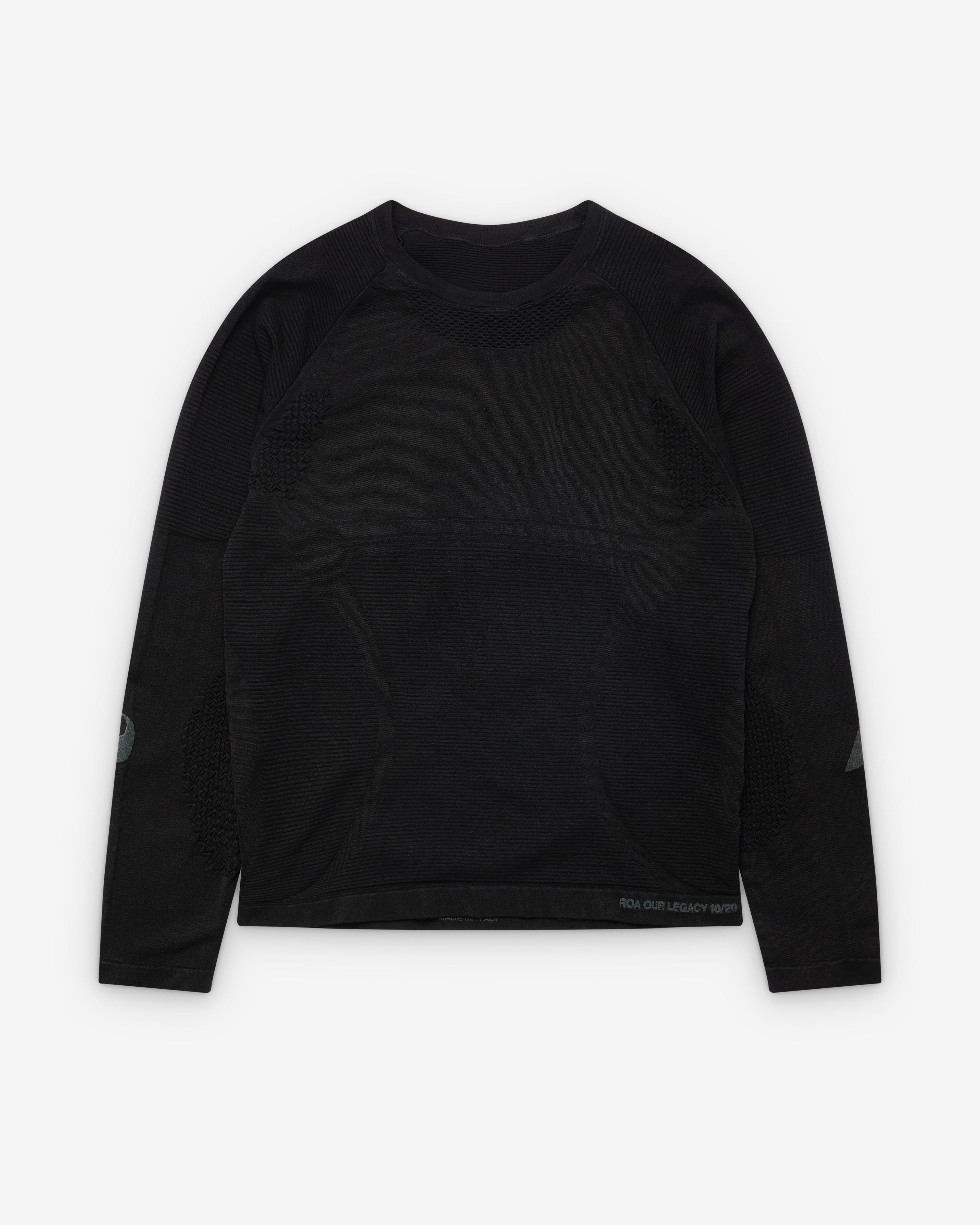Our Legacy - ROA Aune Seamless Knit Long Sleeve - (Carbon) by OUR LEGACY