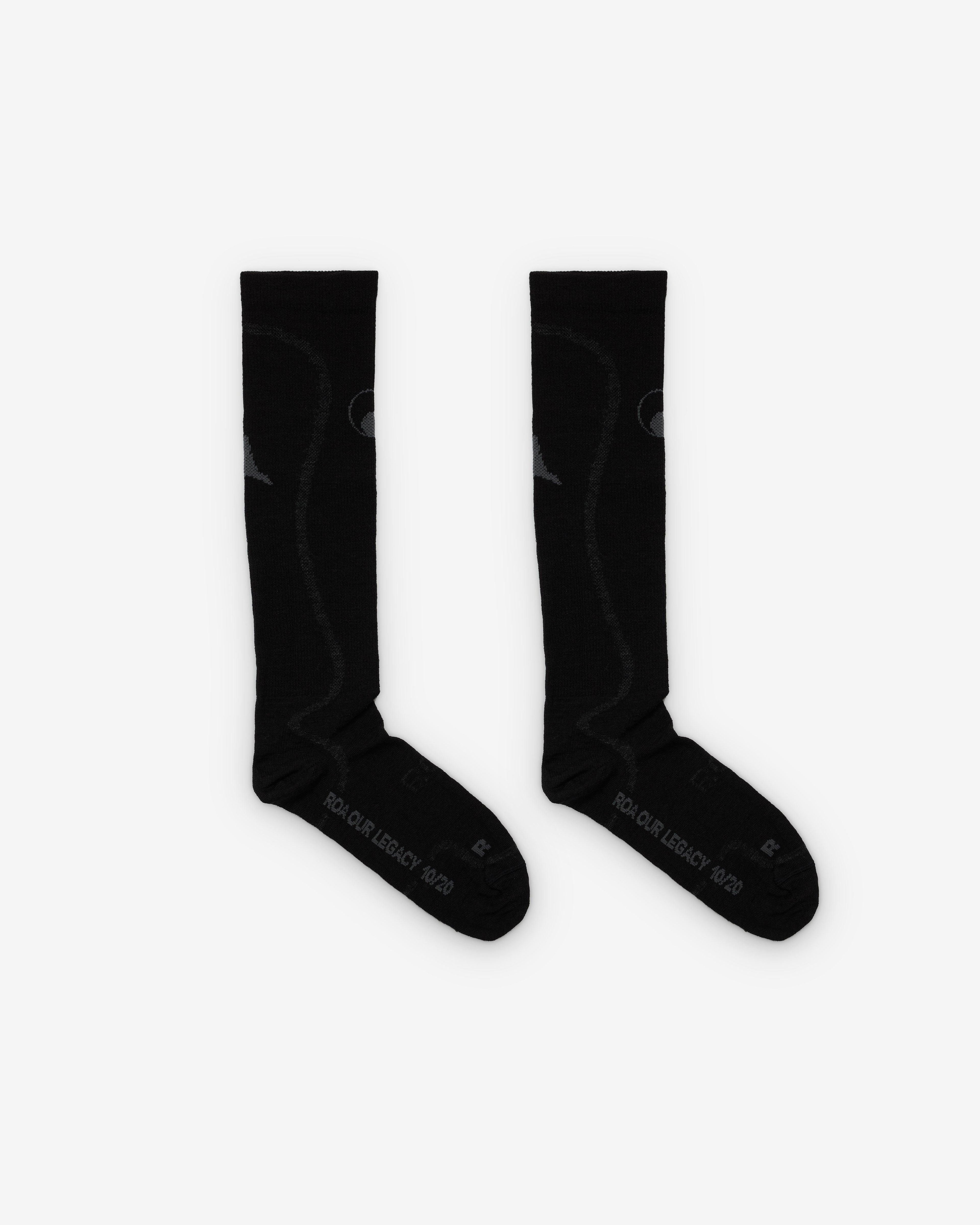 Our Legacy WORKSHOP - ROA Merino Knee High Socks - (Carbon) by OUR LEGACY