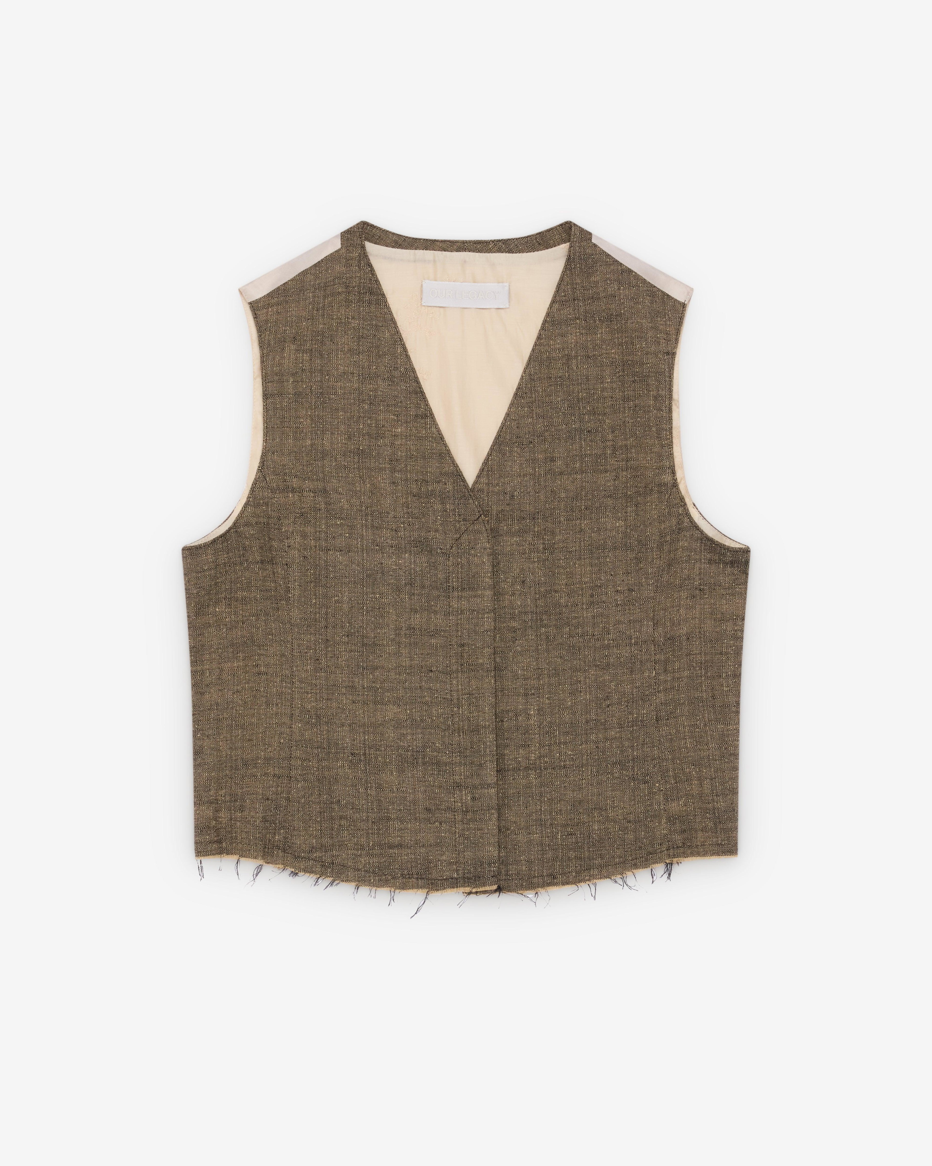 Our Legacy - Women's Base Waistcoat - (Deep Husk) by OUR LEGACY