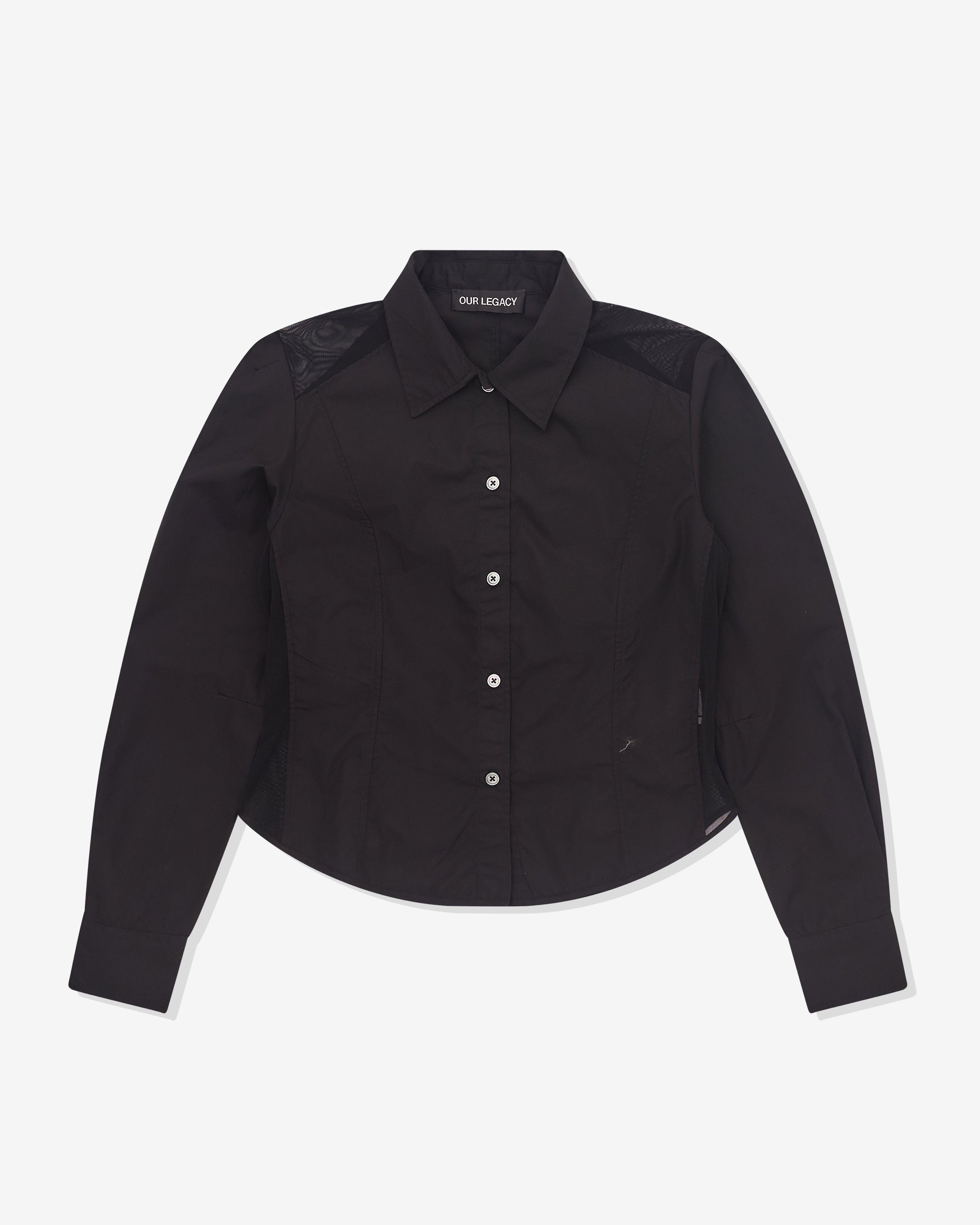 Our Legacy - Women’s Cincher Shirt - (Black All Day Poplin) by OUR LEGACY