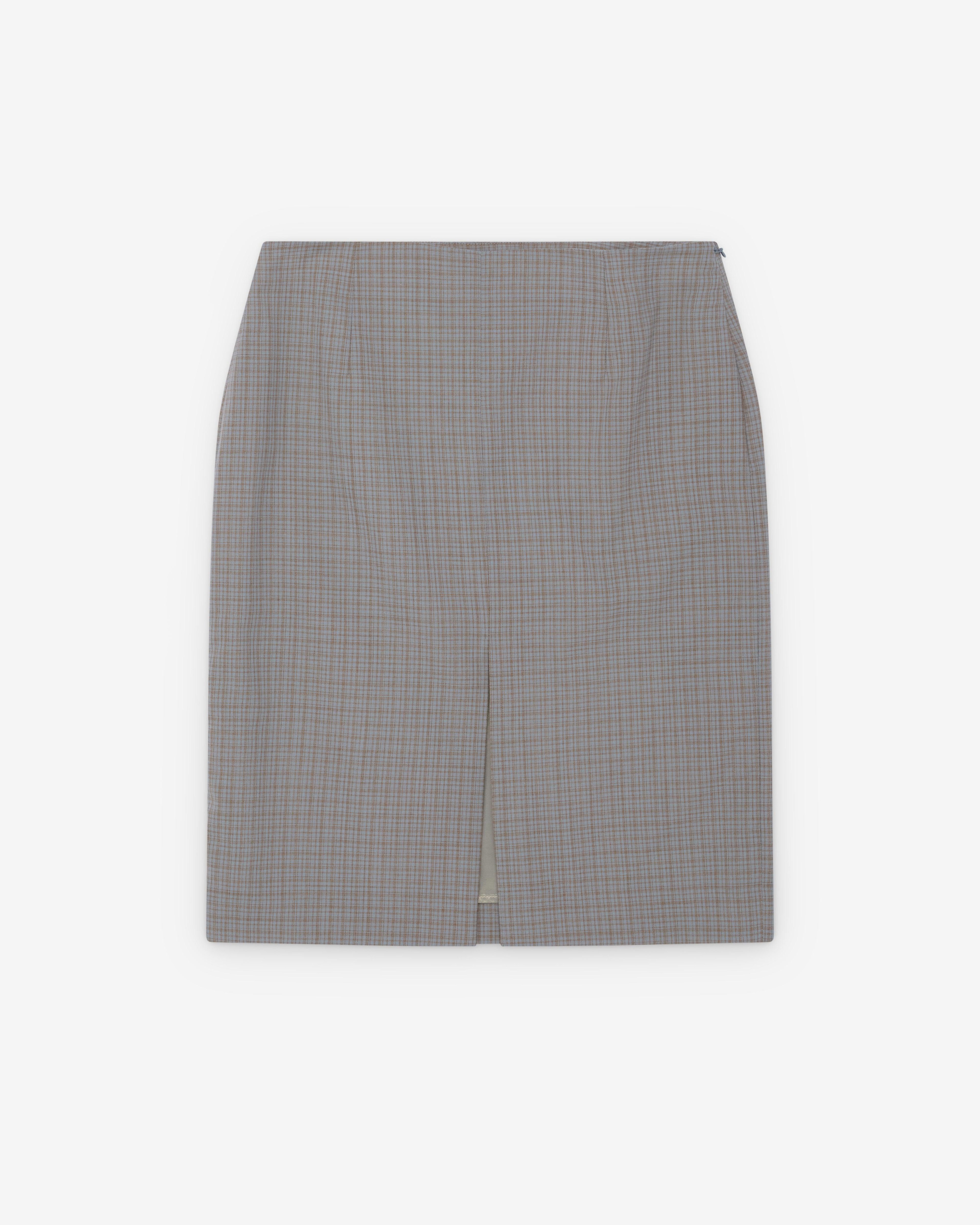 Our Legacy - Women's Siren Skirt - (Frosted Moss Check) by OUR LEGACY