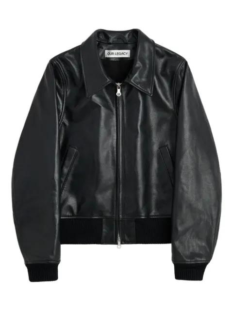 Radar bomber leather jacket by OUR LEGACY