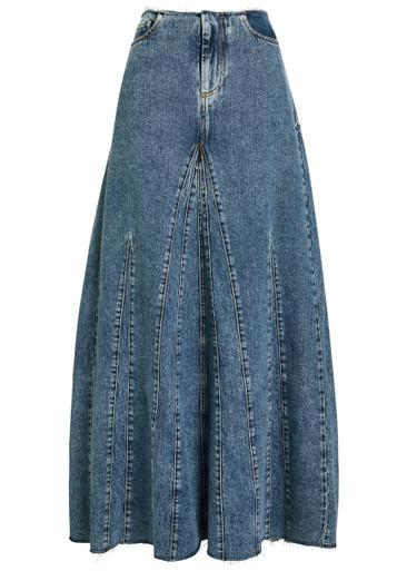Revel panelled denim maxi skirt by OUR LEGACY
