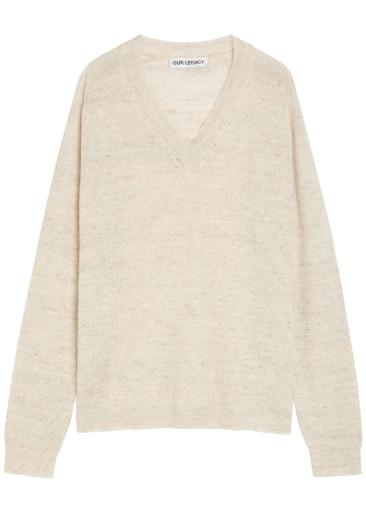 Rue fine-knit linen-blend jumper by OUR LEGACY