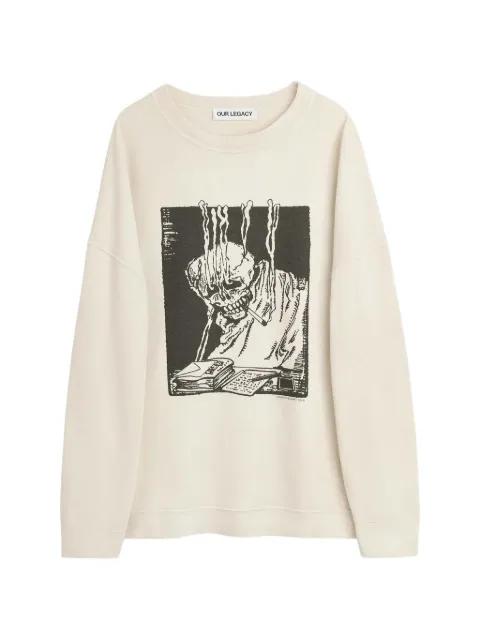 Slack Angry Fan Mail print sweatshirt by OUR LEGACY